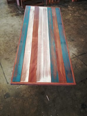 Custom Recycled Timber Table Top rectangular available to order now!