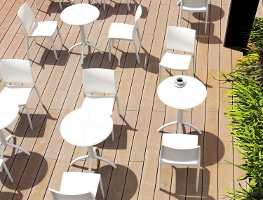 Maya Outdoor Café Chair colour WHITE available to order now!