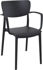 Lisa Outdoor Café Chair colour BLACK available to order now!