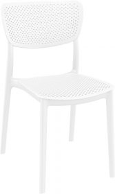 Lucy Outdoor Café Chair colour WHITE available to order now!