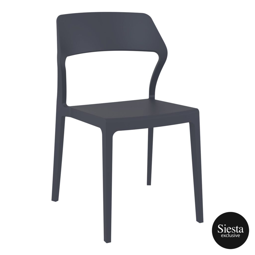 Snow Outdoor Café Chair colour ANTHRACITE available to order now!