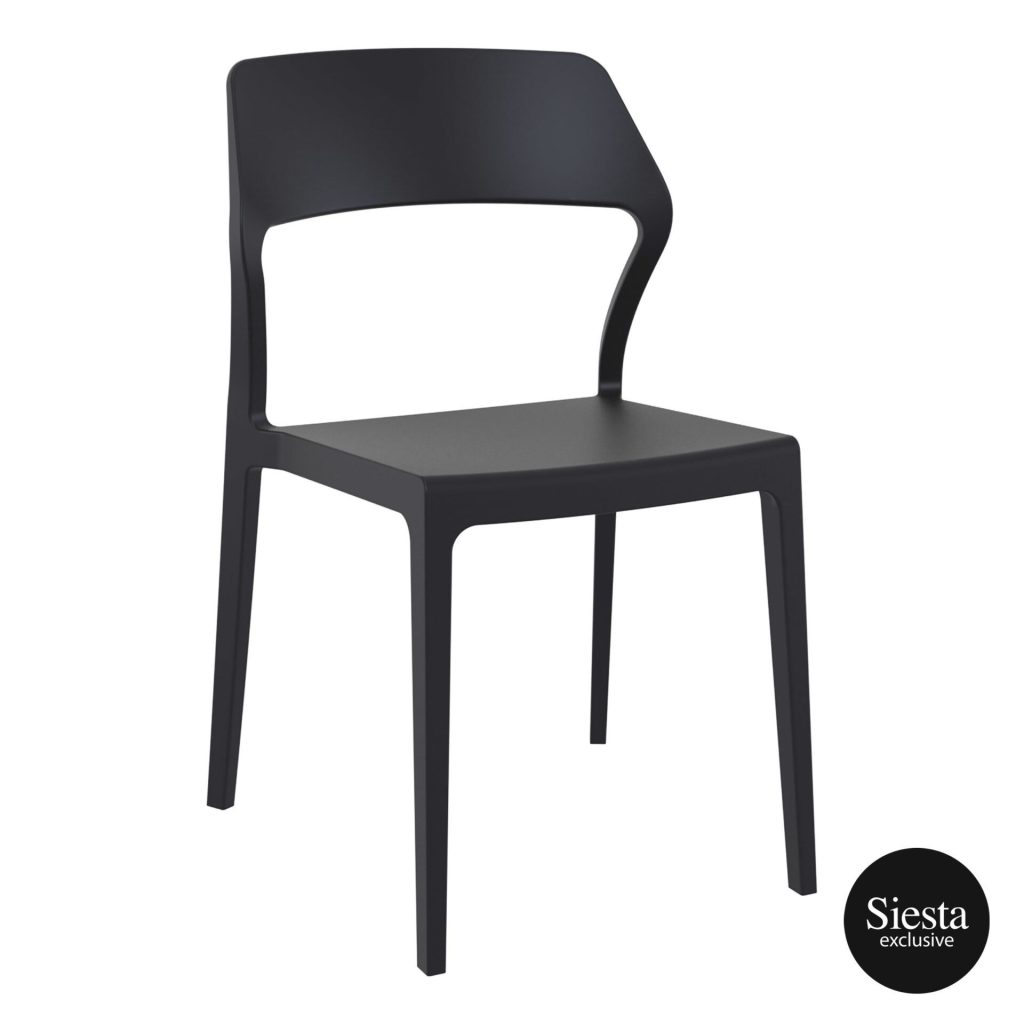 Snow Outdoor Café Chair colour BLACK available to order now!