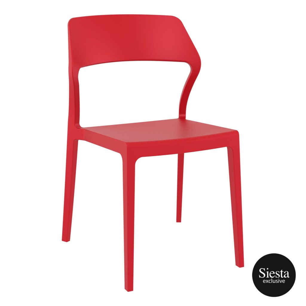 Snow Outdoor Café Chair colour RED available to order now!