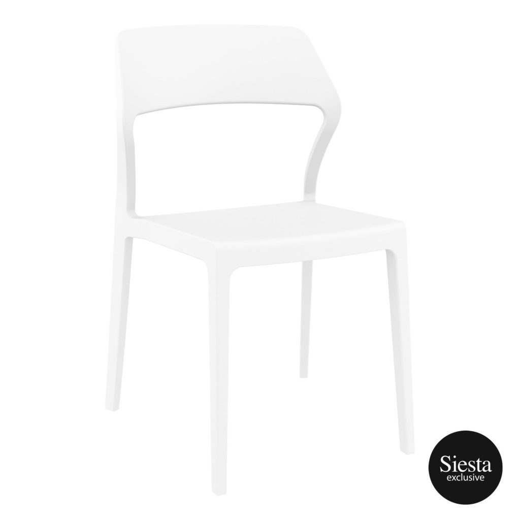 Snow Outdoor Café Chair colour WHITE available to order now!