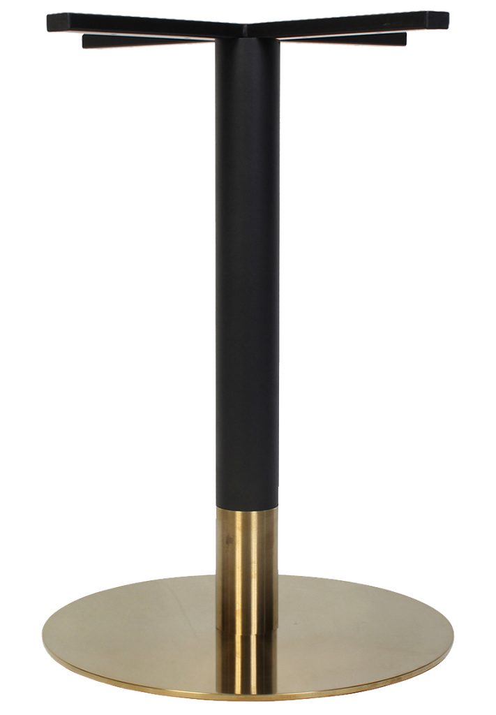 Tivoli 450mm Disc Table Base colour BRASS with BLACK available to order now!