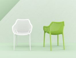 Air Outdoor Arm Chair colour GREEN and WHITE available to order now!