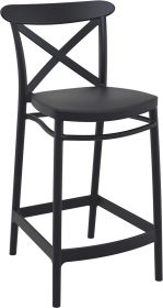 Cross Outdoor Stool 650mm colour BLACK available to order now!
