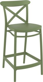 Cross Outdoor Stool 650mm colour GREEN available to order now!