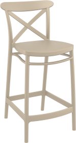 Cross Outdoor Stool 650mm colour TAUPE available to order now!