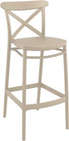 Cross Outdoor Stool 750mm colour TAUPE available to order now!