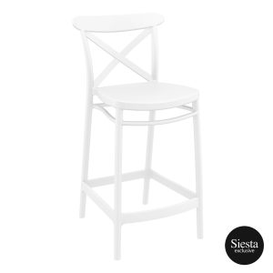 Cross Outdoor Stool 650mm colour WHITE available to order now!