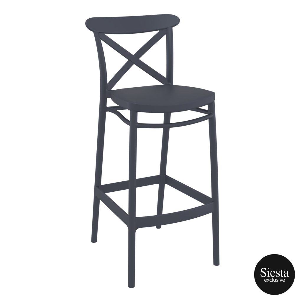 Cross Outdoor Stool 750mm colour ANTHRACITE available to order now!