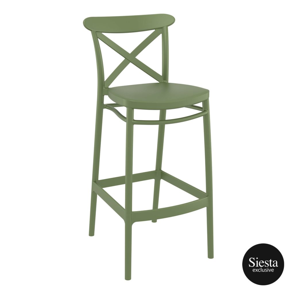 Cross Outdoor Stool 750mm colour GREEN available to order now!