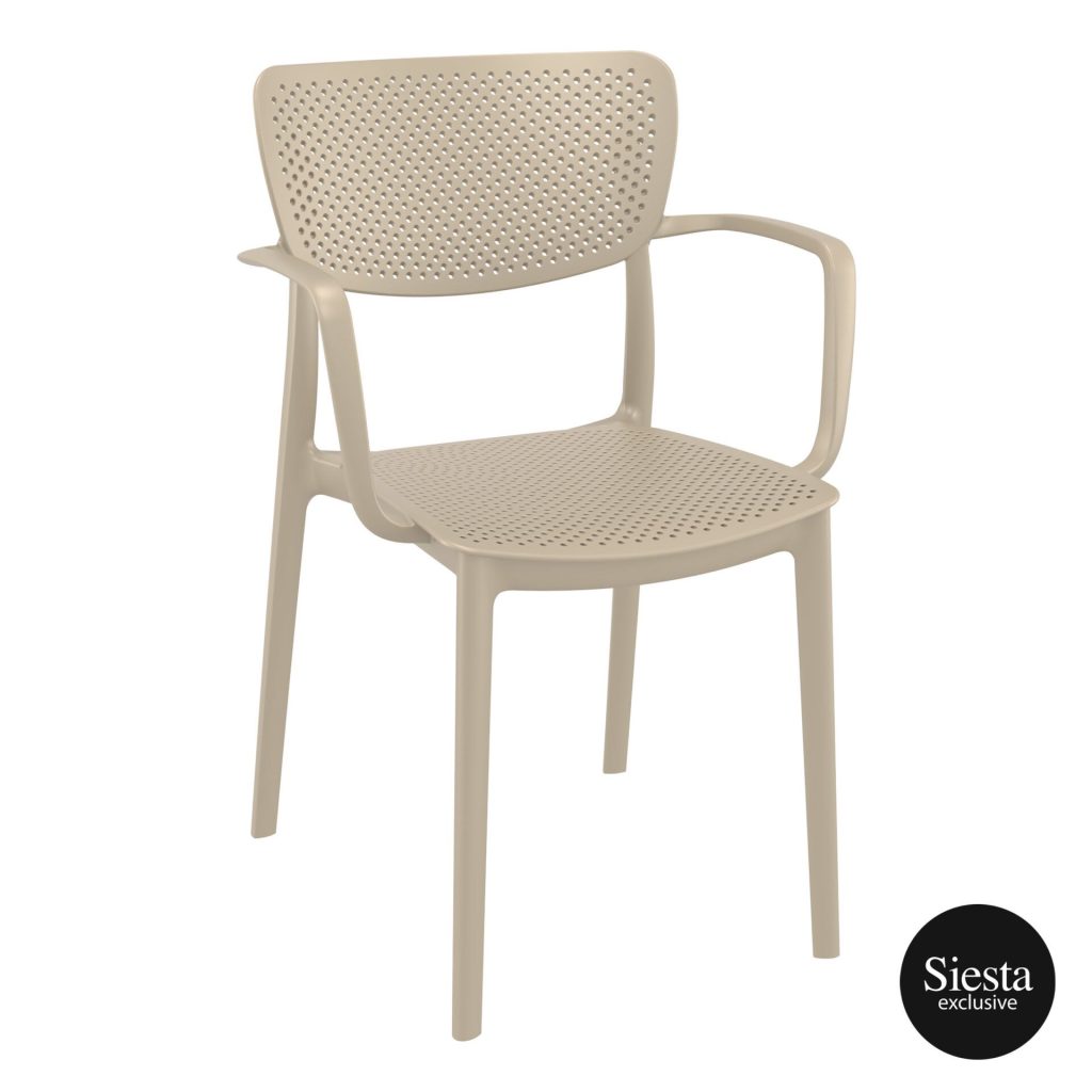 Loft Outdoor Café Chair colour TAUPE available to order now!