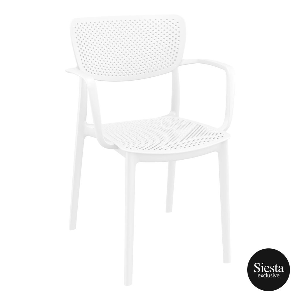 Loft Outdoor Café Chair colour WHITE available to order now!