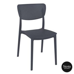 Lucy Outdoor Café Chair colour ANTHRACITE available to order now!