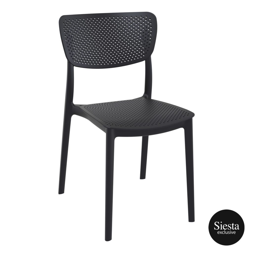 Lucy Outdoor Café Chair colour BLACK available to order now!