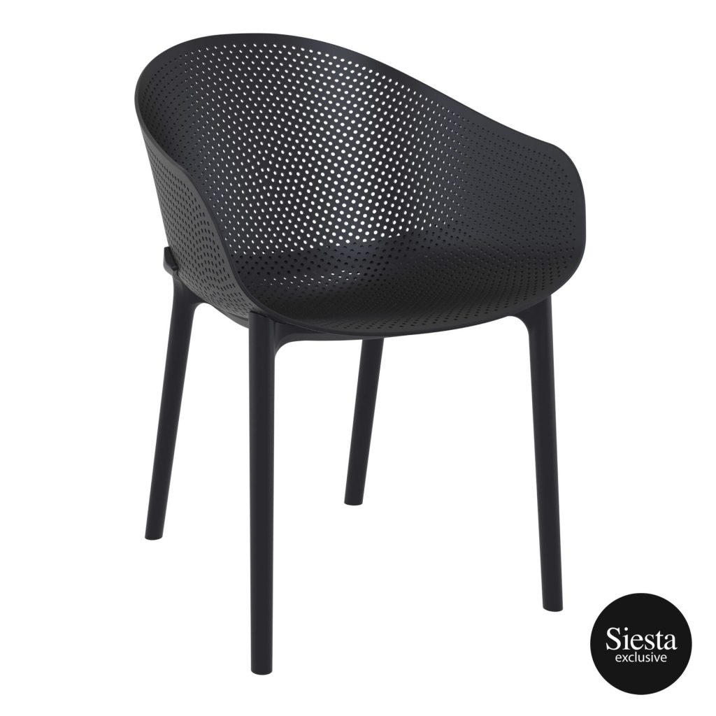 Sky Outdoor Arm Chair colour BLACK available to order now!