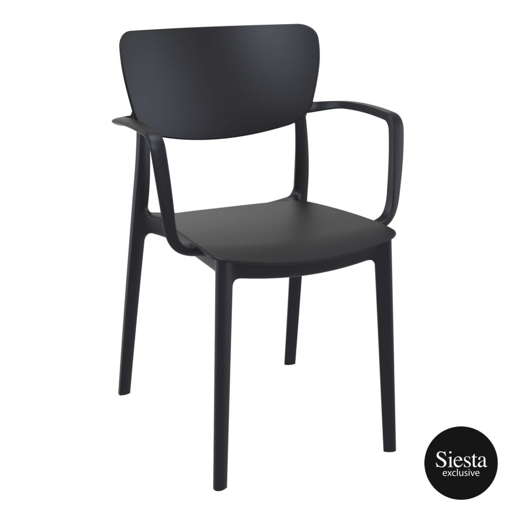 Lisa Outdoor Café Chair colour BLACK available to order now!