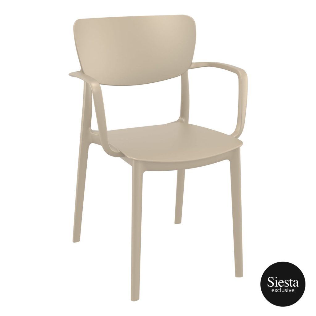 Lisa Outdoor Café Chair colour TAUPE available to order now!