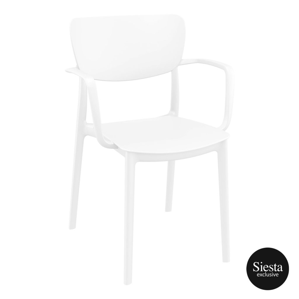 Lisa Outdoor Café Chair colour WHITE available to order now!