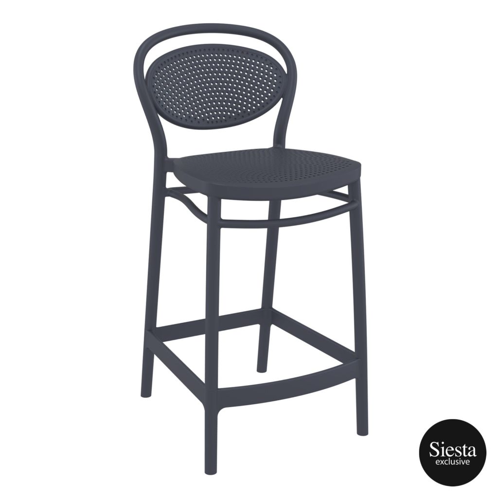 Marcel Outdoor Stool 650mm colour ANTHRACITE available to order now!