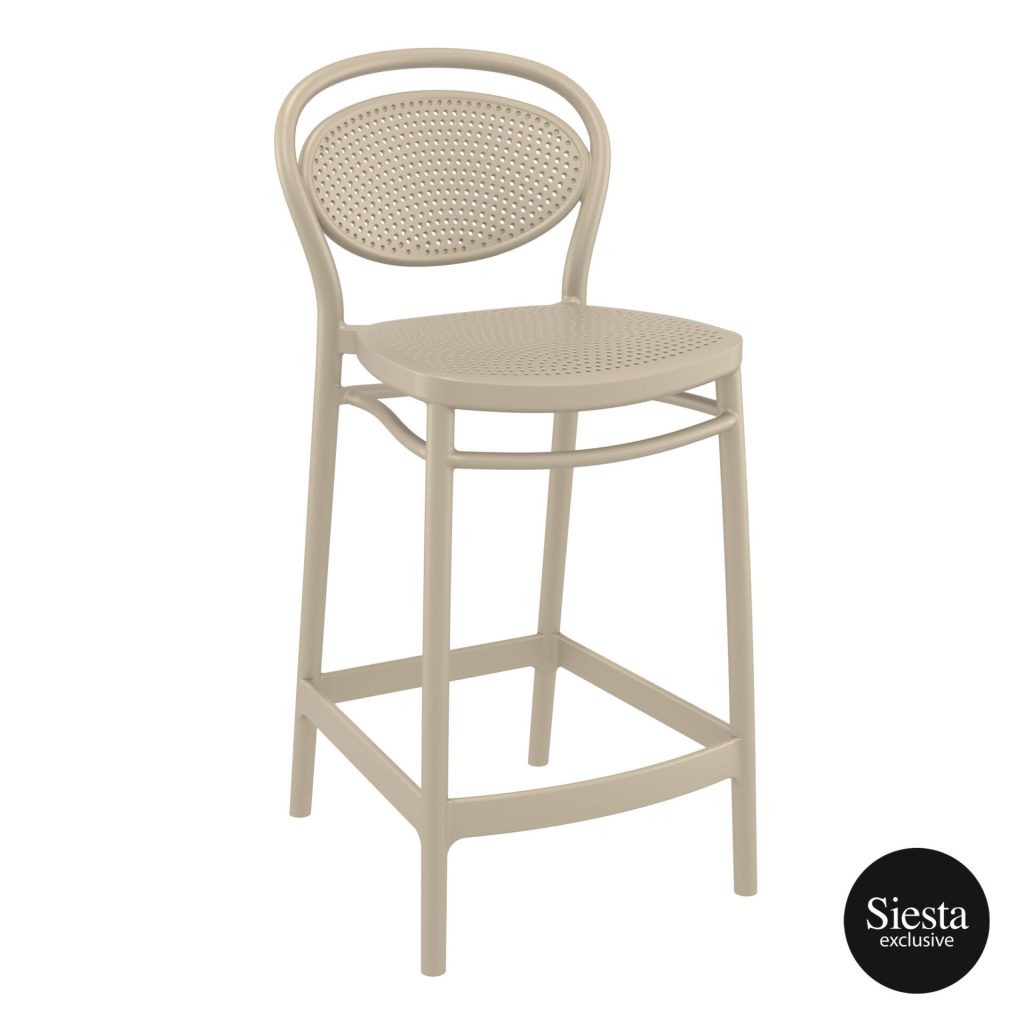 Marcel Outdoor Stool 650mm colour TAUPE available to order now!