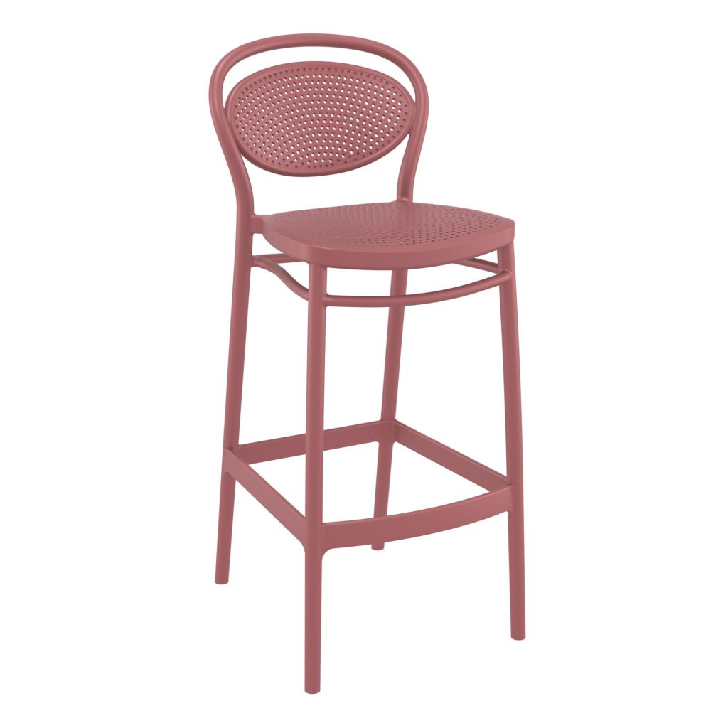 Marcel Outdoor Stool 750mm colour MARSALA available to order now!
