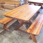 Palm Beach Backless Cypress Outdoor Timber Setting available to order now!