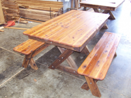 Palm Beach Backless Cypress Outdoor Timber Setting available to order now!