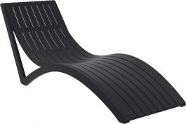 Slim Sun Lounge in colour BLACK available to order now!