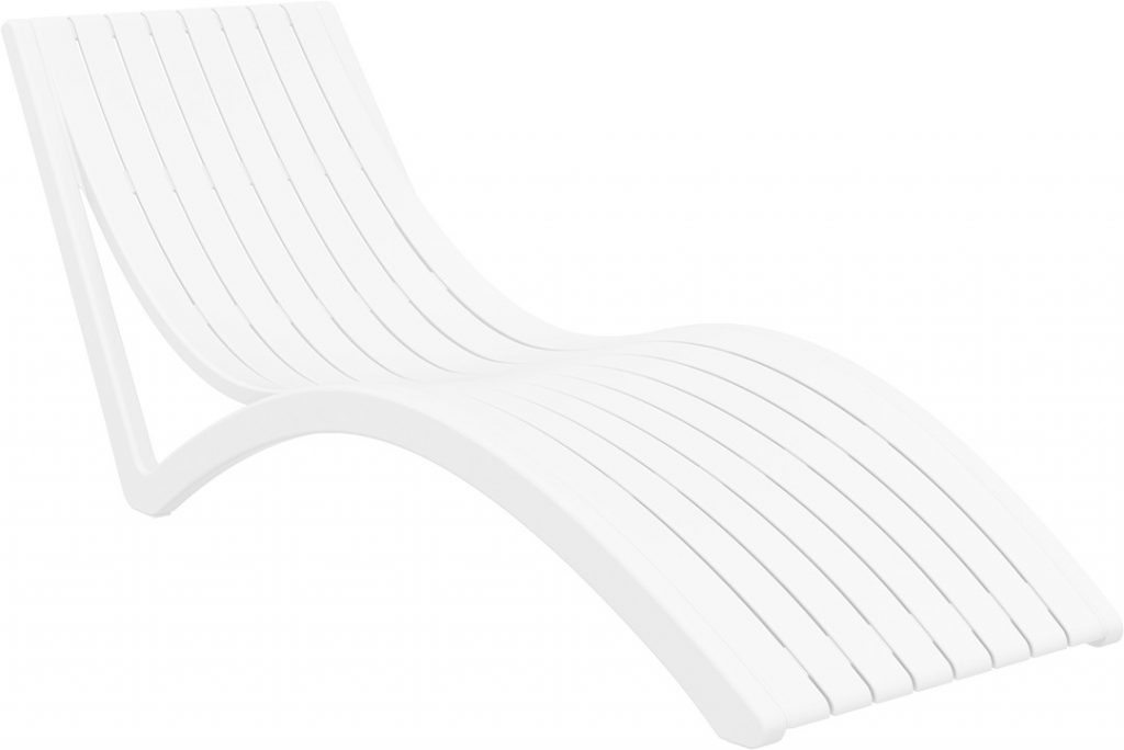 Slim Sun Lounge in colour WHITE available to order now!