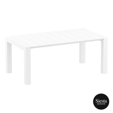Vegas Outdoor Extendable Table 1800-2200mm colour WHITE available to order now!