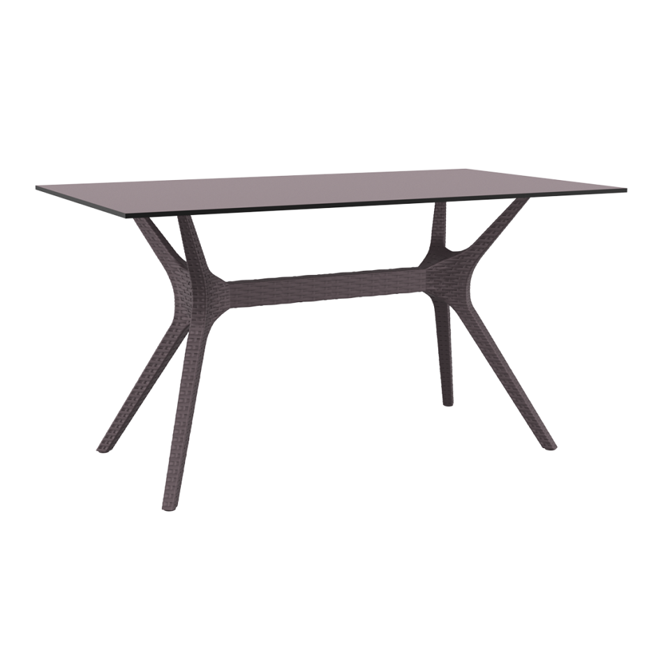 Ibiza Outdoor Table 1400 colour CHOCOLATE available to order now!