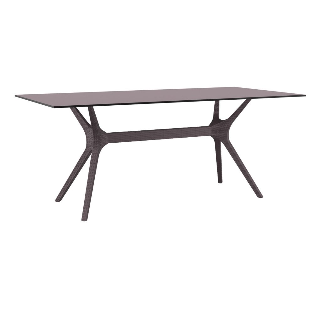 Ibiza Outdoor Table 1800 colour CHOCOLATE available to order now!