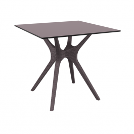 Ibiza Outdoor Table 800 colour CHOCOLATE available to order now!