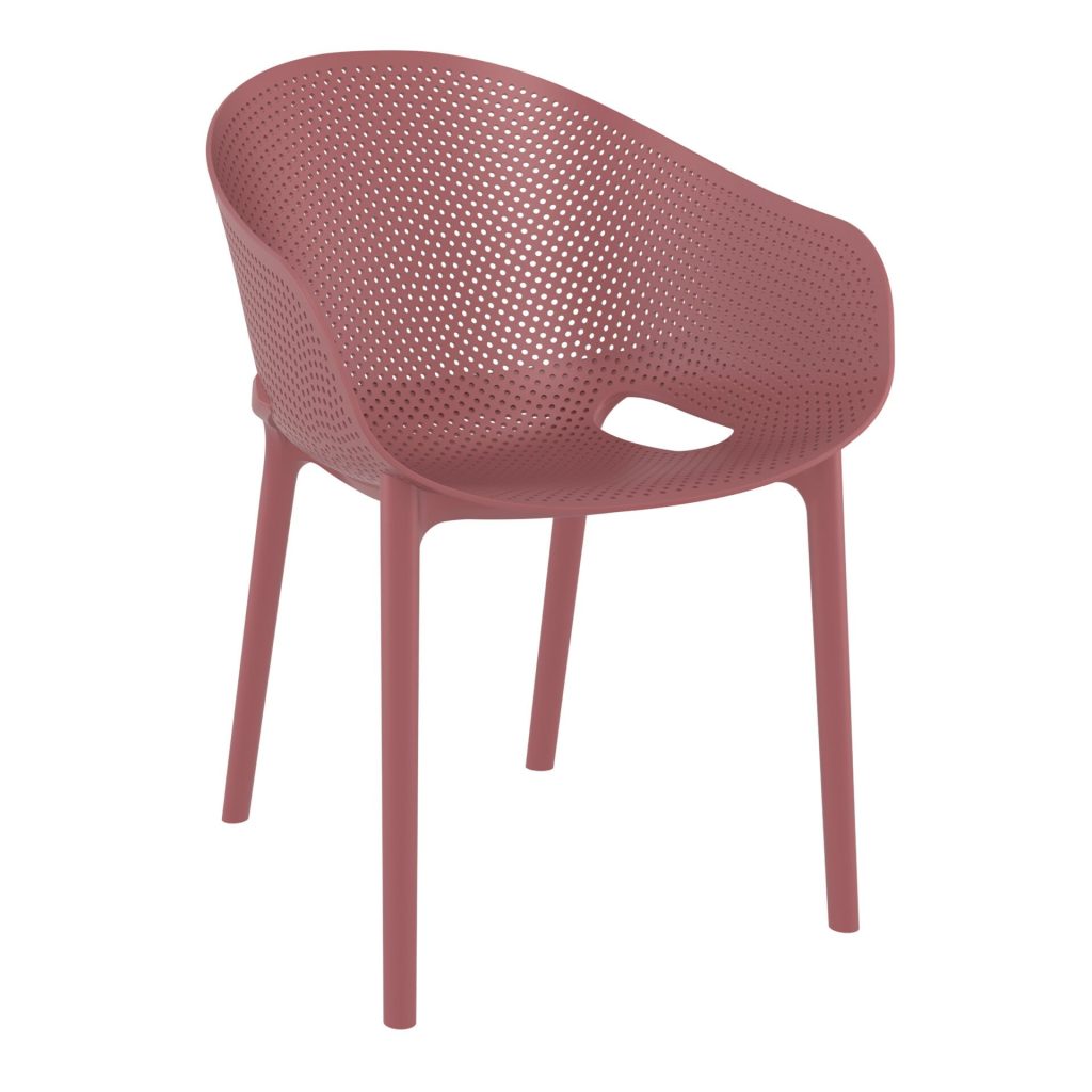 Sky Outdoor Armchair stackable colour MARSALA available to order now!
