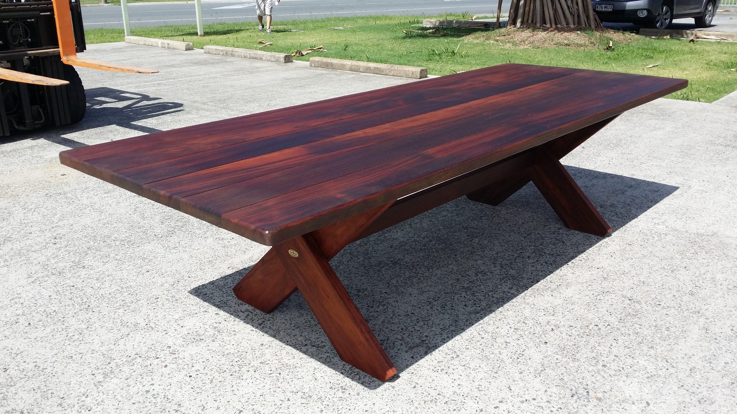 Rectangular Kirra XL 2950mm Kwila Outdoor Timber Table available to order now