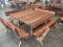 Southport 1600 High Back Cypress Outdoor Timber Setting available to order now!