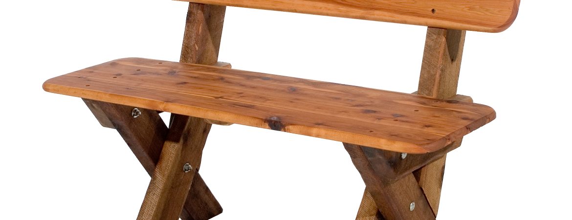 2 Seat High Back Cypress Outdoor Timber Bench available to order now!