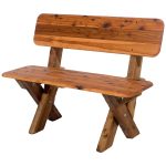 2 Seat High Back Cypress Outdoor Timber Bench available to order now!