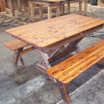 Rectangular Palm Beach Cypress outdoor timber table cross legs available to order now!