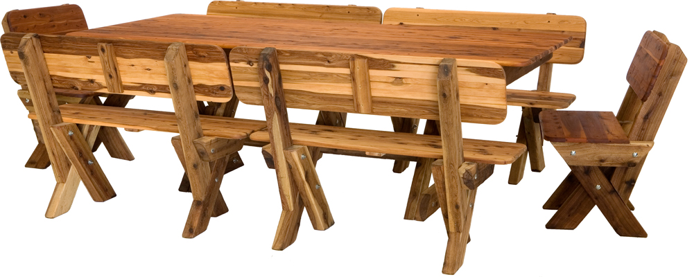Tasman High Back Cypress Outdoor Timber Setting available to order now!