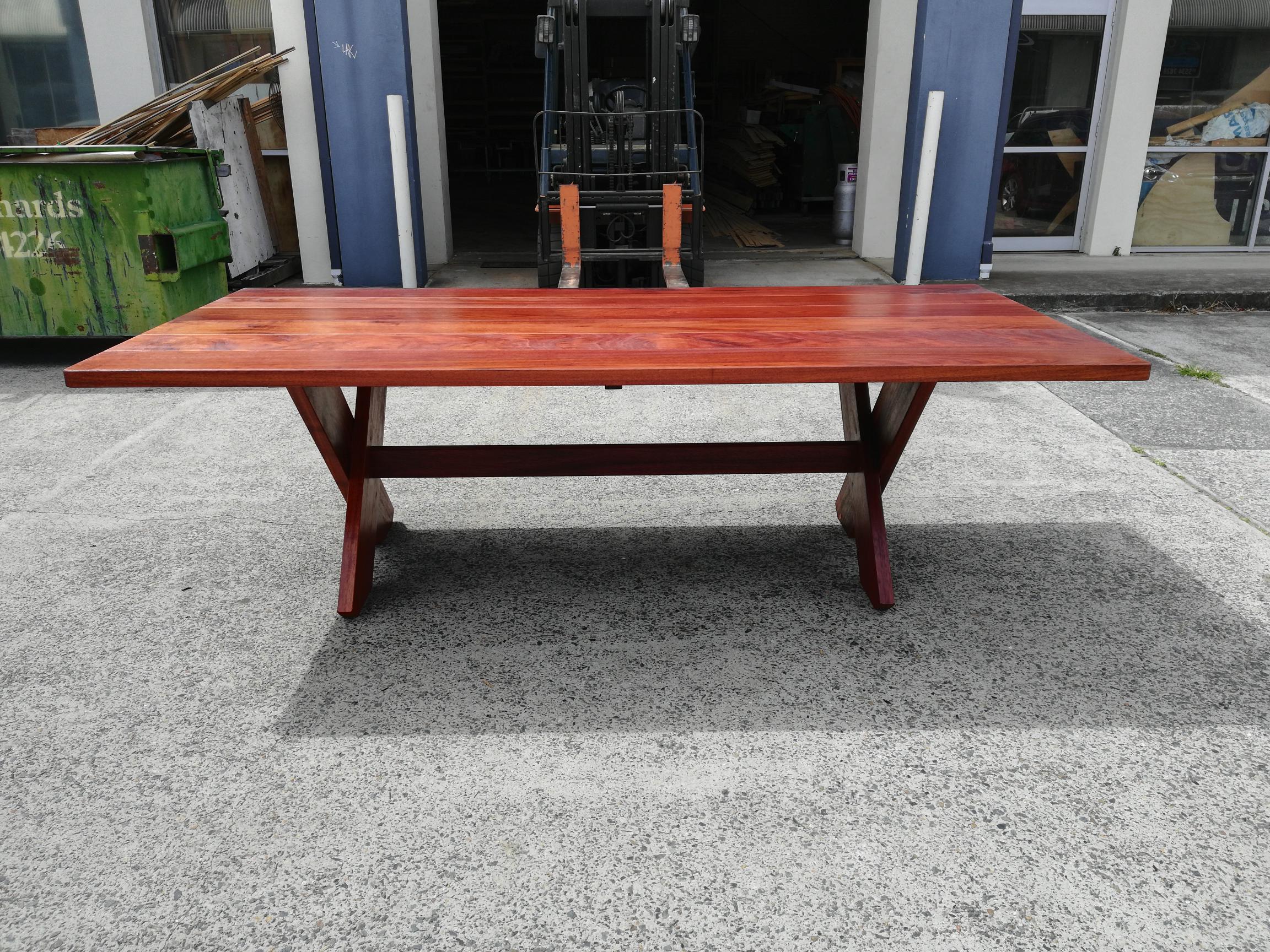 Rectangular Kirra XL 2700mm Kwila outdoor timber table available to order now