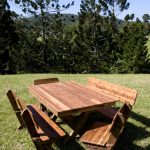 Palm Beach high back Cypress outdoor timber setting available to order now!