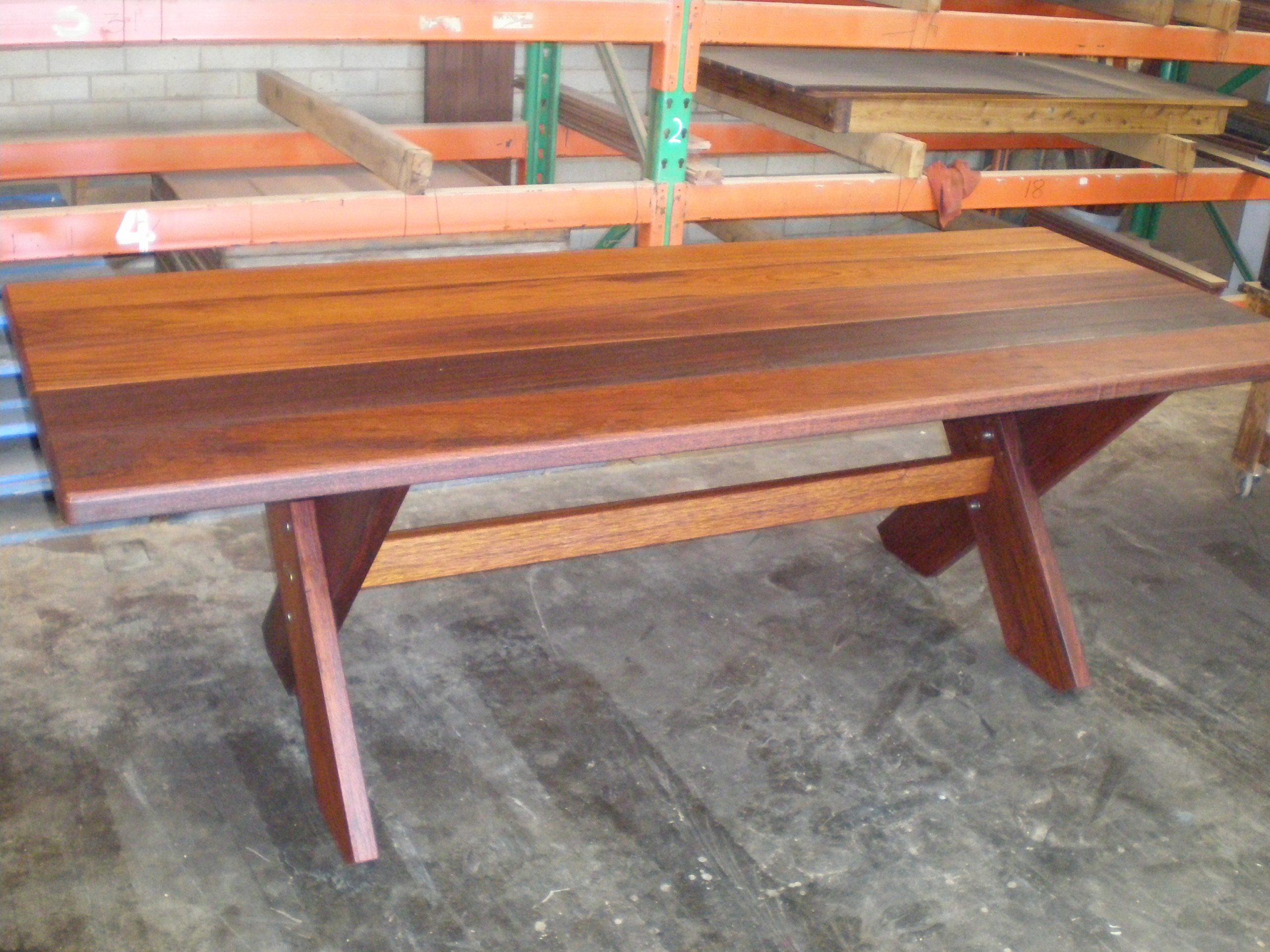 Rectangular Kirra 2700mm Kwila Outdoor Timber Table available to order now