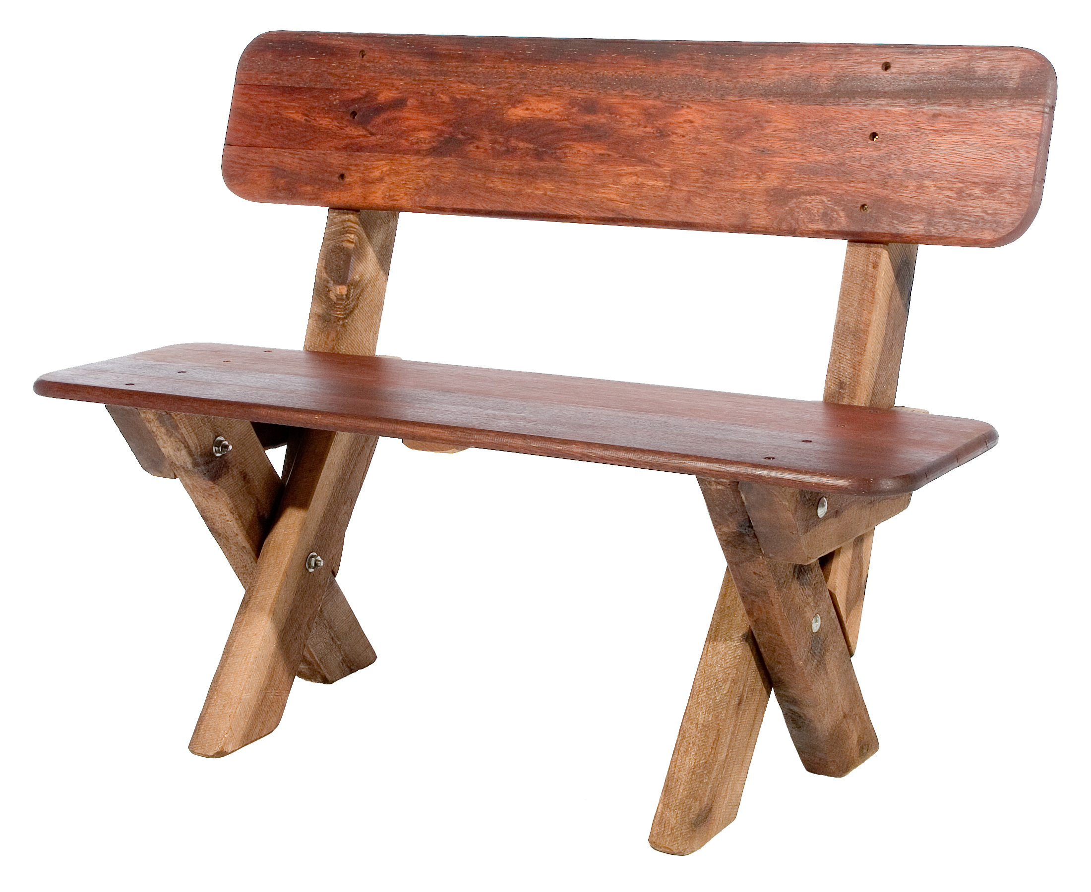 2 Seat High Back Kwila Outdoor Timber Bench available to order now