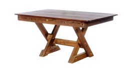Rectangular Palm Beach Kwila Outdoor Timber Table cross legs available to order now!