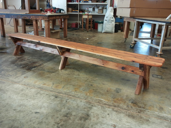 5-6 Seat Backless Cypress Outdoor Timber Bench available to order now