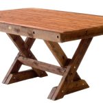 Rectangular Palm Beach Cypress Outdoor Timber Table cross leg available to order now!